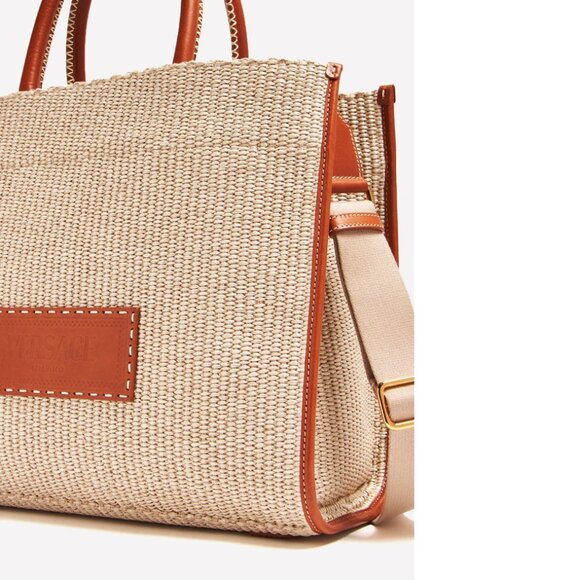 Versace Athena Raffia Tote Bag - Picture 4 of 14